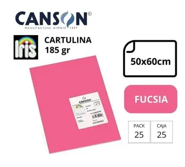 [649932] CARTULINA CANSON IRIS  50×65CM 185 GRAMOS FUCSIA