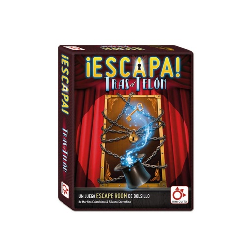 [710323] MERCURIO JUEGO ESCAPA: TRAS EL TELÓN – MERCURIO DV0005 – ESCAPE ROOM DE BOLSILLO – 1 A 6 JUGADORES – +12 AÑOS – EAN 8437015001661