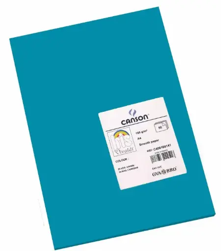 [901934] CARTULINA CANSON IRIS A4 185 GRAMOS – AZUL CARIBE (PACK 50 HOJAS)