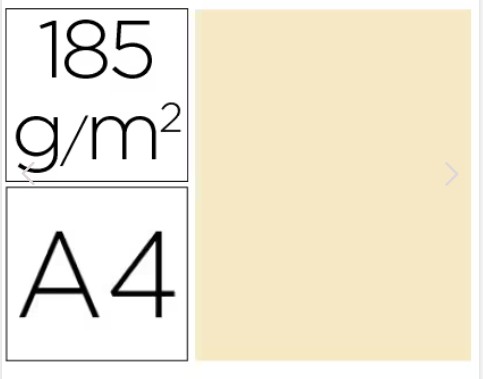 [700042] CARTULINA CANSON IRIS A4 185 GRAMOS – CASCARA DE HUEVO (PACK 50 HOJAS)