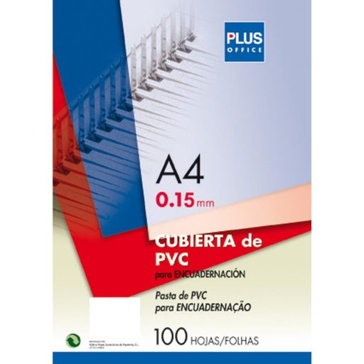 [220140] CUBIERTA DE ENCUADERNAR A4 PVC TRANSPARENTE 150 MICRAS (100 UDS) YOSAN