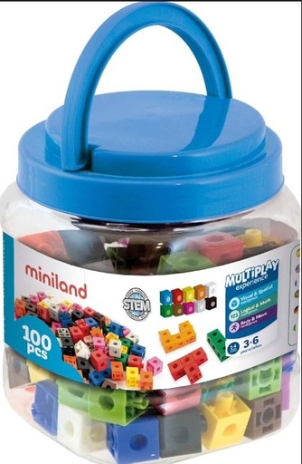 [825487] JUEGO MATEMÁTICO CUBOS ENCAJABLES 2 CM – 100 PIEZAS