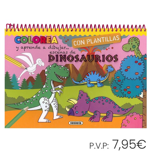 [670694] LIBRO PARA COLOREAR Y DIBUJAR DINOSAURIOS SUSAETA