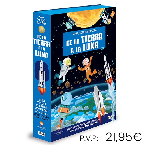 [670715] LIBRO+PUZZLE MANOLITO DE LA TIERRA A LA LUNA: VIAJA, CONOCE, EXPLORA – LIBRO + PUZLE