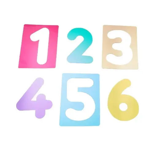 [825729] PLANTILLAS DE NÚMEROS TRASLÚCIDAS MESA DE LUZ HENBEA