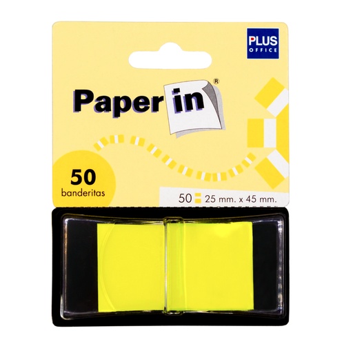 [001639] BANDERITAS ADHESIVAS BISMARK 44X25MM AMARILLO /50 UDS