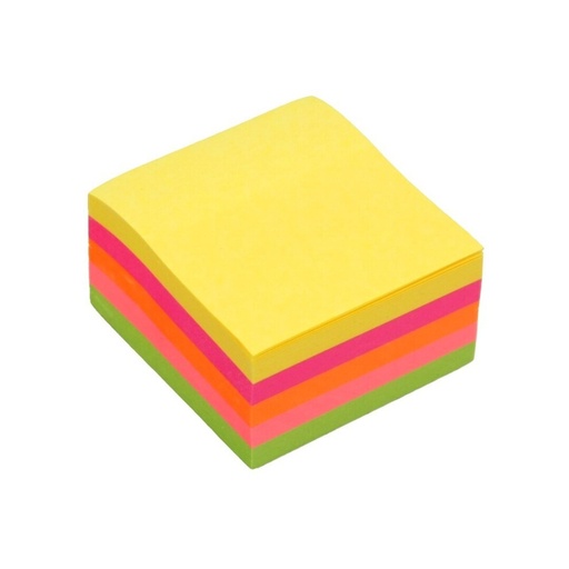 [825406] NOTAS AUTOADHESIVAS FLUOR 50x50 MM – TACO DE 250 HOJAS