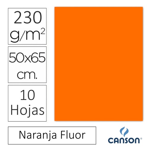[600119] CARTULINA FLUORESCENTE SADIPAL 50×65 CM (NARANJA) · PACK 10 HOJAS · ALTA VISIBILIDAD · IDEAL CARTELERÍA Y MANUALIDADES