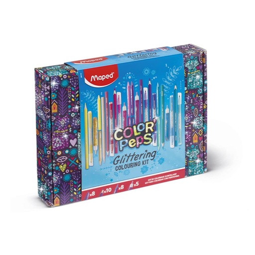 [649147] MAPED COLOR’PEPS GLITTER | 31 PIEZAS CON BRILLANTINA PARA DIBUJAR Y COLOREAR