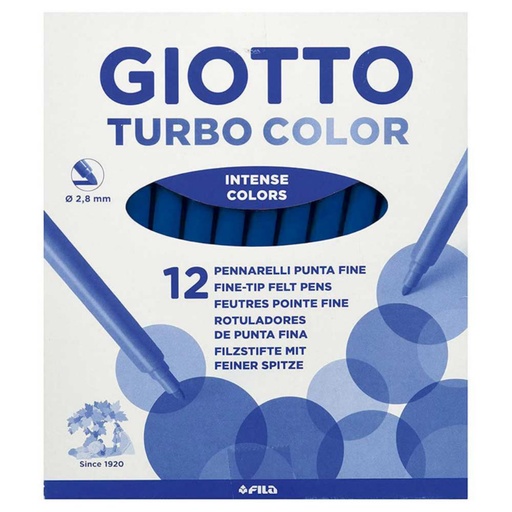 [649254] ROTULADOR GIOTTO TURBO COLOR UNICOLOR AZUL ULTRAMAR 12 UDS 