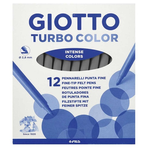 [649252] ROTULADOR GIOTTO TURBO COLOR UNICOLOR GRIS 12 UDS 