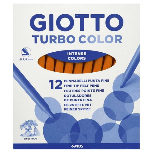 [649248] ROTULADOR GIOTTO TURBO COLOR – 12 UDS UNICOLOR MARRON CLARO– PUNTA BLOQUEADA – LAVABLE