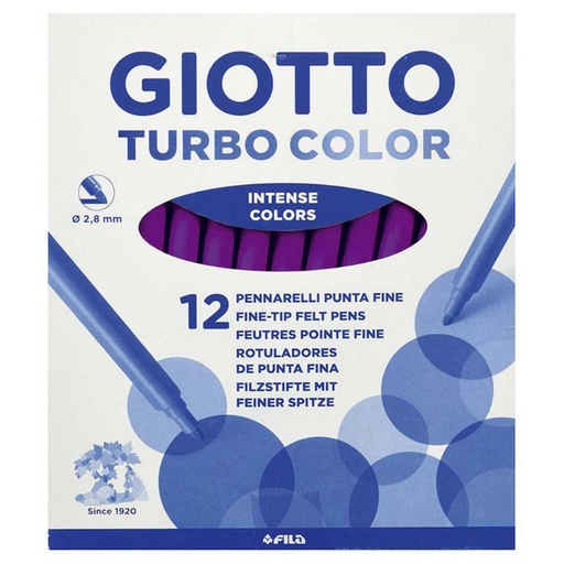 [649255] ROTULADOR GIOTTO TURBO COLOR UNICOLOR VIOLETA 12 UDS 