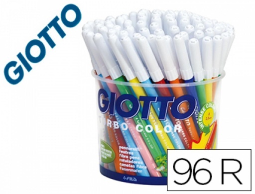 [120430] ROTULADOR GIOTTO TURBO COLOR BOTE DE 96 UNIDADES (12 COLORES SURTIDOS, 8 UDS POR COLOR)