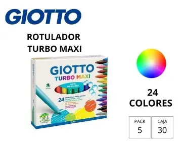 [649978] ROTULADOR GIOTTO TURBO MAXI CAJA 24 COLORES 
