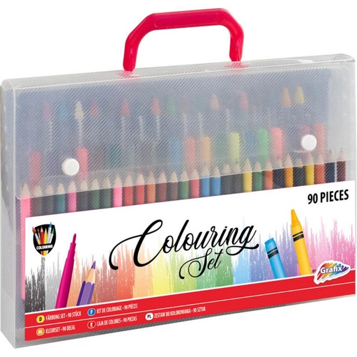 [862567] RMS MALETÍN DE DIBUJO 90 PIEZAS – SET DE ARTE COMPLETO CON ACUARELAS, CERAS, ROTULADORES, PINCELES Y MÁS – KIT CREATIVO INFANTIL Y ESCOLAR