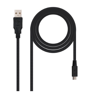 [170048] CABLE USB 2.0 A-M / MICRO USB B-M 0,8 M NANOCABLE