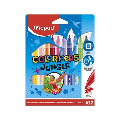 [649149] ROTULADORES MAPED JUNGLE 12 UNIDADES