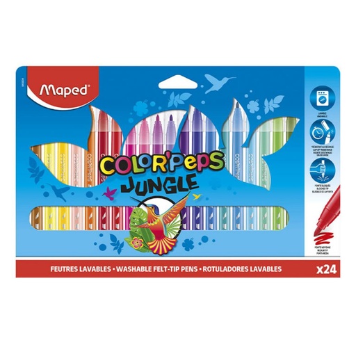 [649150] ROTULADORES MAPED JUNGLE 24 UNIDADES