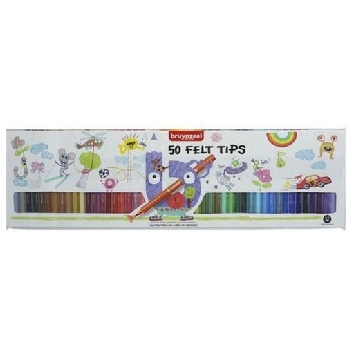 [649283] ROTULADORES MEGA-PACK 50 COLORES LAVABLES