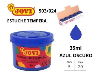 [630069] TÉMPERA JOVI ESCOLAR 35CC AZUL ULTRAMAR