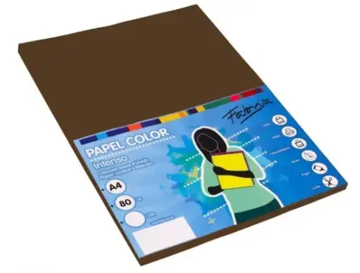 [826087] PAPEL A4 80G 100 HOJAS COLOR MARRON