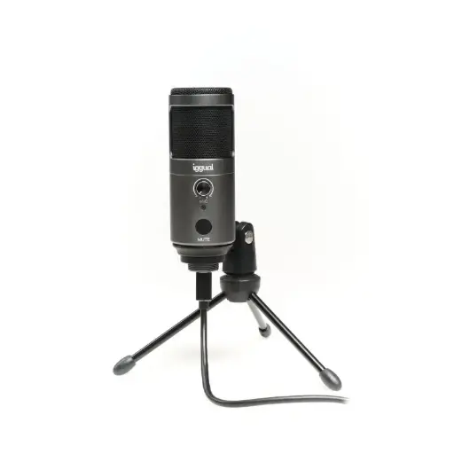 [800315] MICRÓFONO CONDENSADOR IGGUAL PODCASTING PRO GRIS
