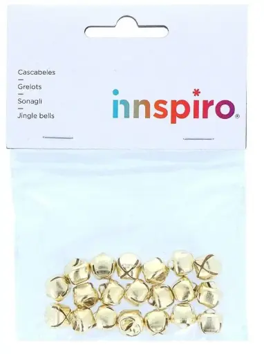 [825940] CASCABELES COLOR ORO 12 MM – BOLSA 20 UNIDADES