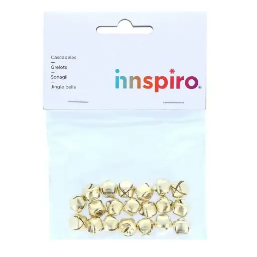 [825940] CASCABELES COLOR ORO 12 MM BOLSA 20 UNIDADES
