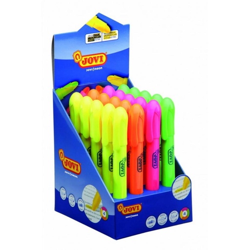 [118793] MARCADOR DE CERA GEL JOVI FLUORESCENTE – EXPOSITOR 20 UD. SURTIDAS