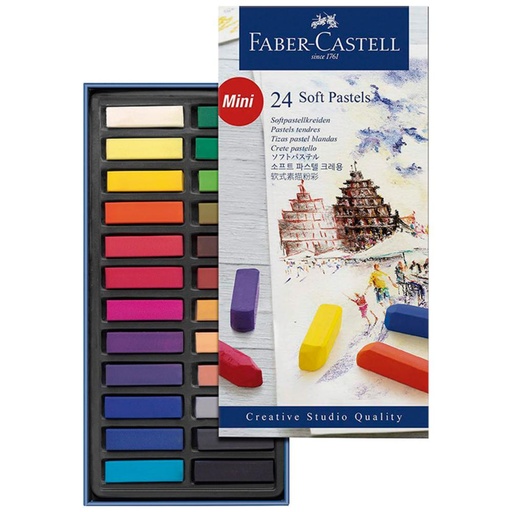 [619830] PASTEL EN BARRA FABER-CASTELL – ESTUCHE DE 24 COLORES SURTIDOS