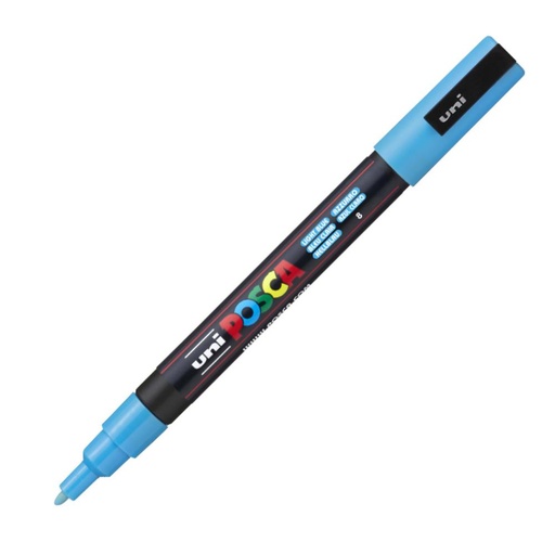 [122011] ROTULADOR UNI POSCA PC-3M AZUL CLARO MARCADOR DE PINTURA BASE AGUA 0,9–1,3 MM