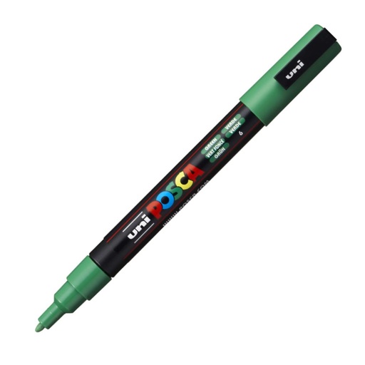 [122014] ROTULADOR UNI POSCA PC-3M VERDE MARCADOR DE PINTURA BASE AGUA 0,9–1,3 MM