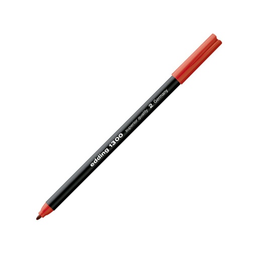 [080215] ROTULADOR EDDING PUNTA DE FIBRA 1300 – PUNTA REDONDA 2 MM ROJO