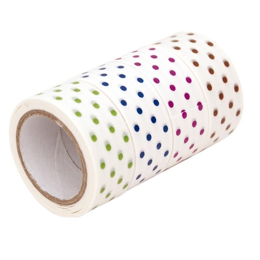 [040595] CINTA ADHESIVA DECORADA TOPOS