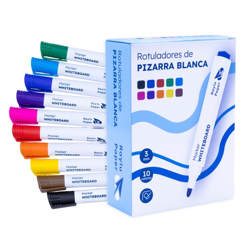 [704355] ROTULADOR DE PIZARRA RAYLU FLOW – 2 MM –  CAJA 10 SURTIDOS 1 POR COLOR