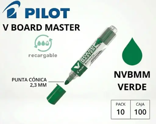 [119394] ROTULADOR PILOT V-BOARD MASTER PIZARRA BLANCA  VERDE