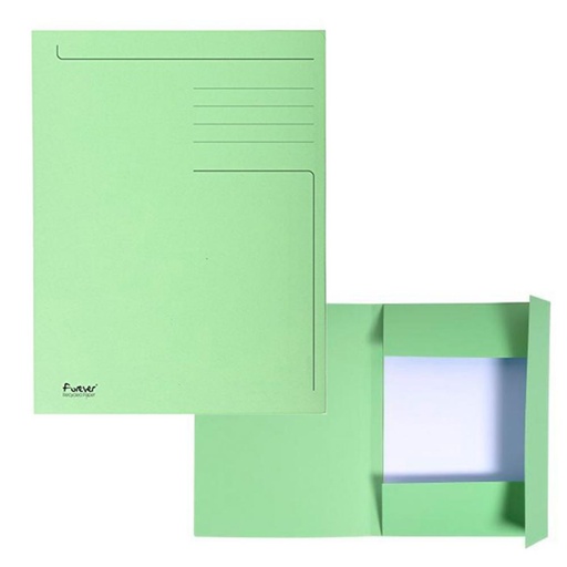 [180811] SUBCARPETA 3 SOLAPAS A4 IMPRESA 280G VERDE