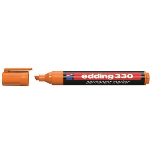[120127] ROTULADOR EDDING MARCADOR PERMANENTE 330 – PUNTA BISELADA 1–5 MM – RECARGABLE NARANJA