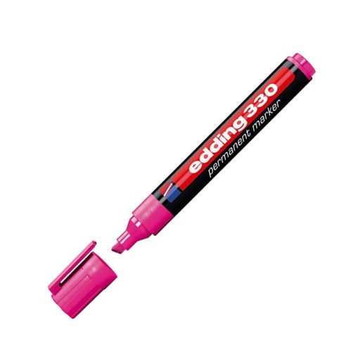 [120124] ROTULADOR EDDING MARCADOR PERMANENTE 330 – PUNTA BISELADA 1–5 MM – RECARGABLE ROSA