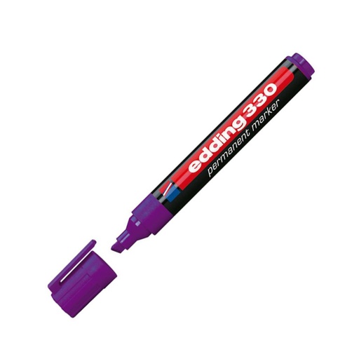 [120128] ROTULADOR EDDING MARCADOR PERMANENTE 330 – PUNTA BISELADA 1–5 MM – RECARGABLE VIOLETA