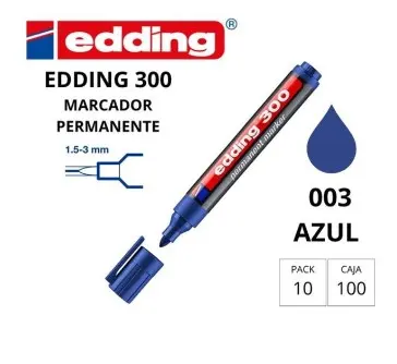 [120111] ROTULADOR EDDING PERMANENTE 300 – PUNTA CÓNICA 1,5-3 MM AZUL