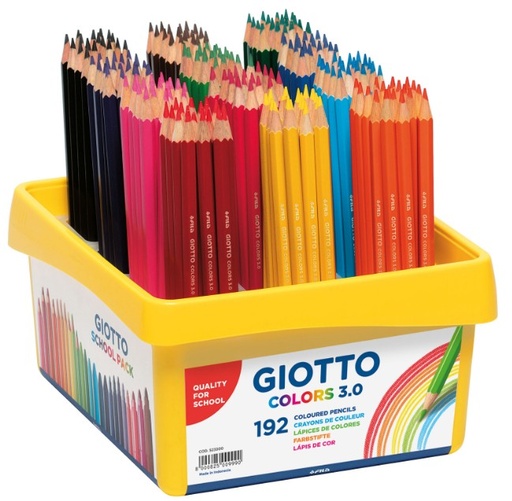 [700052] LÁPIZ DE COLOR GIOTTO COLORS 3.0 SCHOOL PACK 192 UD 