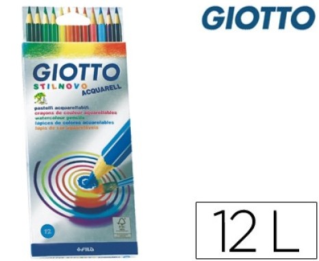 [825573] LÁPICES ACUARELABLES GIOTTO 12 COLORES