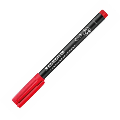 [080230] ROTULADOR STAEDTLER – LUMOCOLOR PERMANENTE 318-2  ROJO – PUNTA FINA REDONDA 0,6 MM