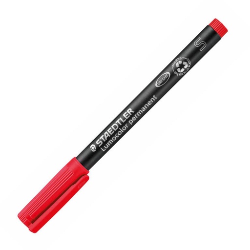[080227] ROTULADOR STAEDTLER LUMOCOLOR PERMANENTE 313-2 ROJO PUNTA SUPERFINA REDONDA 0,4 MM