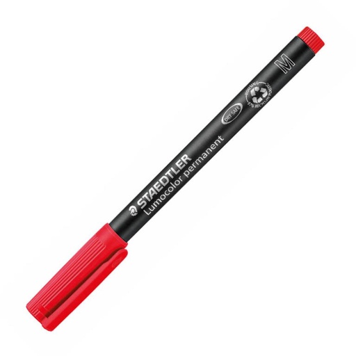 [080234] ROTULADOR STAEDTLER LUMOCOLOR PERMANENTE 317-2 ROJO PUNTA MEDIA REDONDA 0,8-1 MM