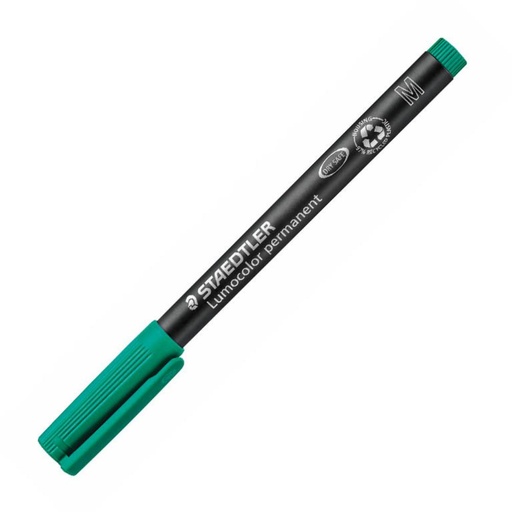 [080235] ROTULADOR STAEDTLER LUMOCOLOR PERMANENTE 317-5 VERDE PUNTA MEDIA REDONDA 0,8-1 MM