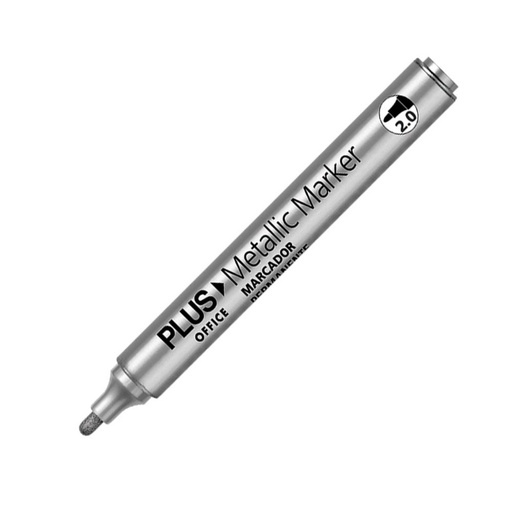 [081426] ROTULADOR PLUS METAL MARKER 2MM PLATA