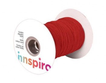 [650377] CORDÓN DE ALGODÓN ENCERADO FINO 1,5 MM ROJO FUERTE – INNSPIRO (10 M)